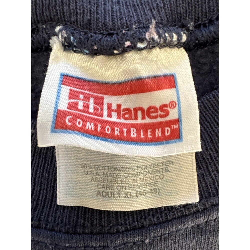 Vintage Gunnison Colorado Navy Blue Hanes Sweatshirt XL Nature 90s Mountains - Picture 5 of 11